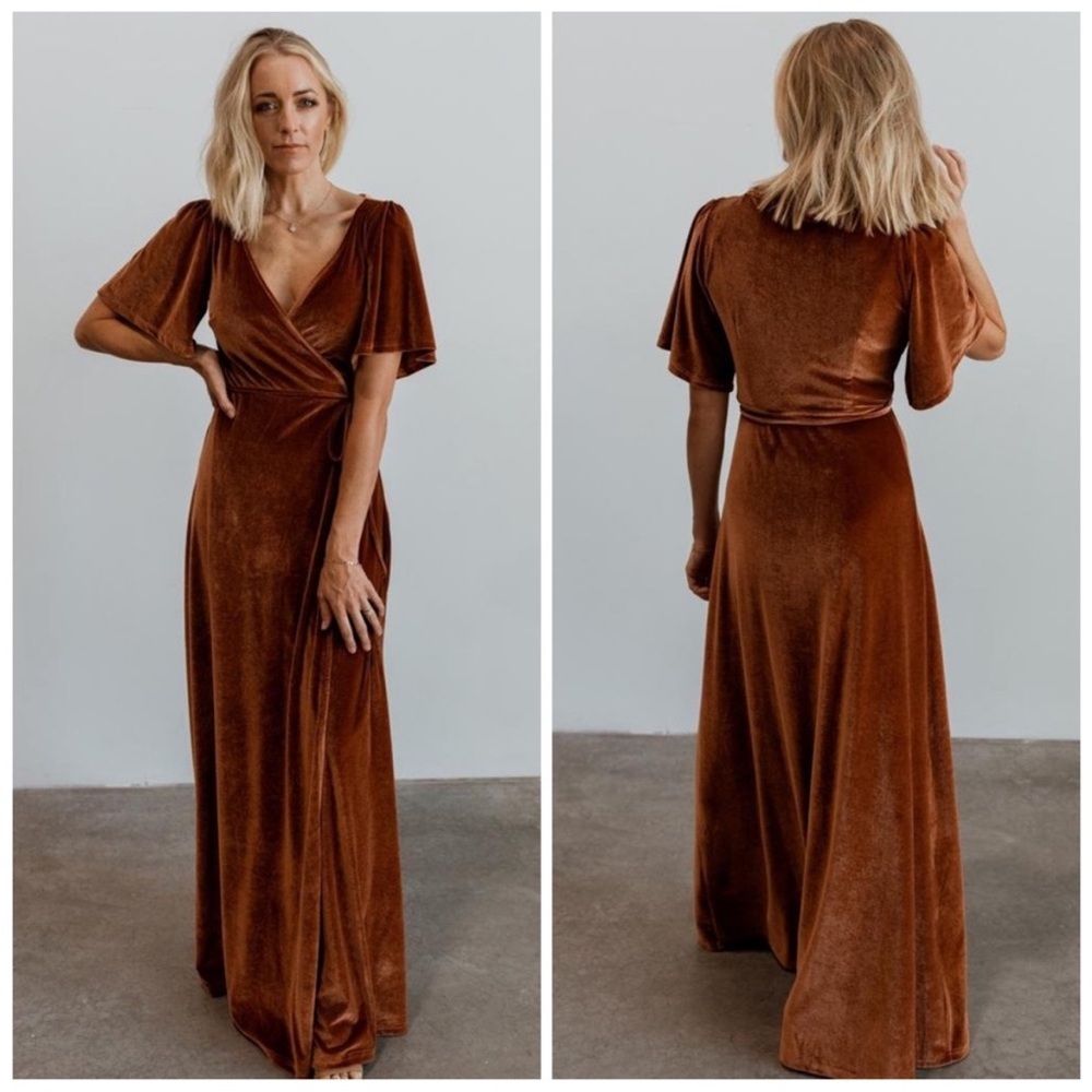 Baltic Born Velvet Maxi Wrap Dress